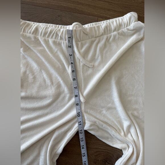 NWT Andie Swim The Cropped Pant Terry Cloth White Size Medium Swim Cover - Picture 7 of 8